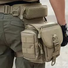 Bornal De Perna Tatico Leg Bag Reforçada Pochete Militar Gg Militar Impermeável Tecido Oxford