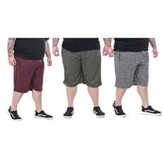 Kit 3 Peças - Bermuda Masculina Academia Plus Size