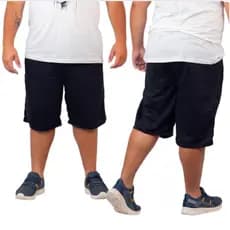Bermuda Masculina Plus Size Moletinho 48 ao 66 lisa