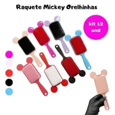 Kit -12 Escovas Desembaraçantes com ORELHINHAS Cabelos Lisos Cacheados e Crespos