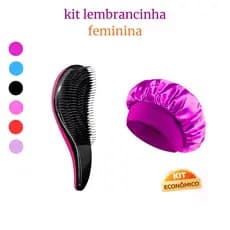 Kit Touca Com Faixa + Escova Mágica Fácil Desembarace