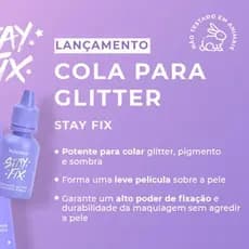 Cola Para Glitter Liquida Stay Fix Ruby Rose - Blindagem / Fixador