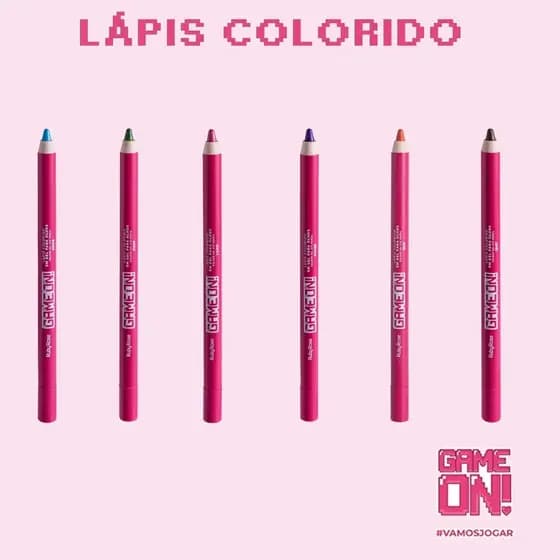 Lapis Colorido Em Gel Para Olhos Game On HB2400 Ruby Rose