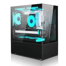 Gabinete Gamer Aquário PIXXO PRETO/Branco - M-ATX - Sem Fans CG200B