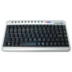 Teclado Mini PS2 Super Slim com 10 Teclas Multimídia – Confortável e Compacto - Sem Embalagem