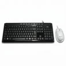 Kit Teclado e Mouse PS/2 Retrô Vintage para PC Desktop – Clássico - Sem Embalagem