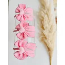 Tiara Infantil Rosa e Cinza / Tiara Infantil com laço