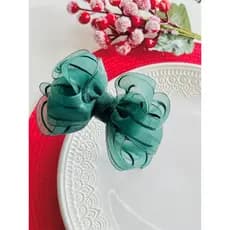 Tiara Infantil / Tiara Organza Verde Luxo / Laço na tiara / laço volumoso