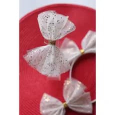 Tiara infantil branca  / Tiara luxo / arco infantil/  Diadema /Tiara tule/ laço branco/ Tendência / coleção festas