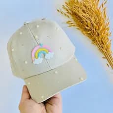 Boné infantil Bege / Boné de Menina Bege / Boné Infantil Personalizado