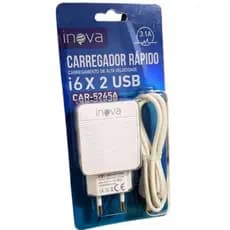Kit Carregador Inova Type C ,V8 , IPhone Usb Cabo Separado