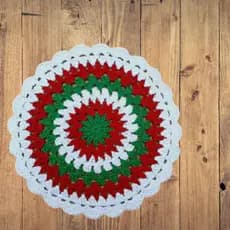 souplas de crochê ou jogo americano de natal.