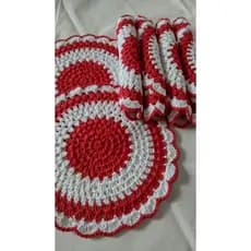 jogo de Souplat,kit de Souplat,mesa posta de crochê