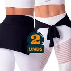 Kit 2 Tapa Bumbum Fitness Para Academia Feminina De Amarrar Treino Preto 2 Unidades Musculação Agachamento CrossFit