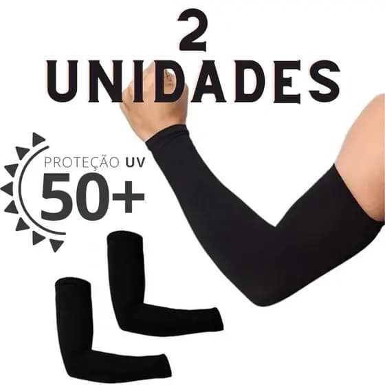 Manguito Longo Elástico Proteção Solar FPS UV50+ Tecido Dry Elástico na Barra Se Ajusta ao Corpo Sem Apertar Proteção Conforto Vôlei Motoboy