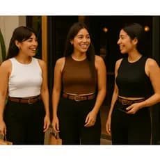 Kit 3 Regatas Canelada Feminina Cropped Ribana Feminino Blogueira Blusa Blusinha