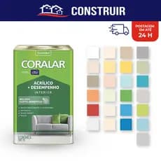 Tinta Coral Coralar 18 Litros Fosca Paredes Anti Mofo Acrílica Interno Interior Cores
