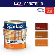 Verniz Para Madeira Neutrex 3.6 Litros Cores Brilhantes Sparlack Coral Imbuia Mogno Castanho