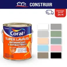 Tinta Parede Acrilica Litros Coral e Anjo Super Lavável Tons Escolha Sua Cor Premium Rende Muito