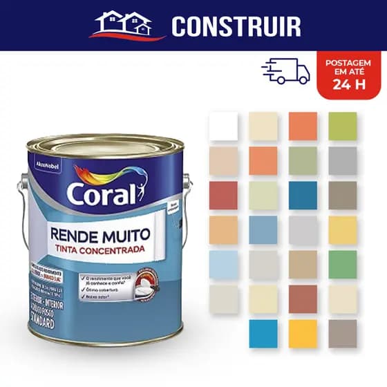 Tinta Coral Rende Muito 800ml Tinta De Parede Pintura Cores Neutras