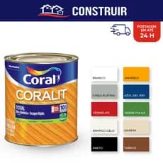 Tinta Esmalte Sintético 3,6 Litros Madeira e Metais Galao Base Água Coralit Total Escolha sua Cor