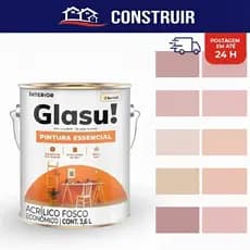Tinta para Paredes Suvinil Cores Rosa Glasu Antimofo rende muito 3,6L Similar Coral