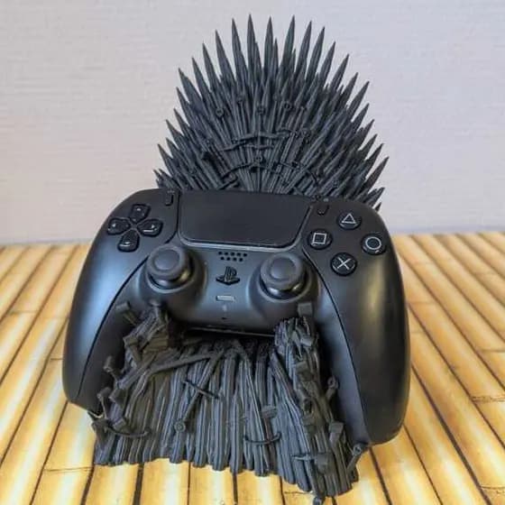 🗡️ Suporte para Controle PS5 Trono de Ferro | Organizador Gamer | Impressão 3D Premium