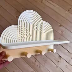 🏠 Gancho de Chaves Moderno com Prateleira Decorativa de Parede – Organizador Minimalista