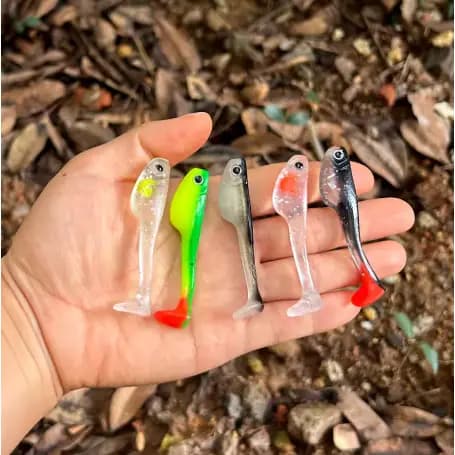 Isca Artificial Shad Silicone 6cm ultra light várias cores isca artificial soft isca
