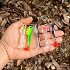 Isca Artificial Shad Silicone 6cm ultra light várias cores isca artificial soft isca