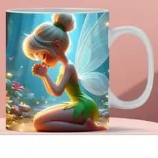 Caneca personalizada Fada sininho tinker Bell estilo realista princesa Disney caneca de porcelana Peter pan sublimação