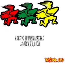 adesivo do regae surfista reggae vibe colar na moto carro top vidro Adesivo Sufista Reggae