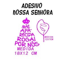 Adesivo Nossa Senhora -  cores  personalizados holográfico