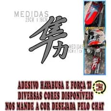 Hayabusa Adesivo Letras Japonês   PARA MOTOS TODAS PARALAMA BAU TJ LETRA