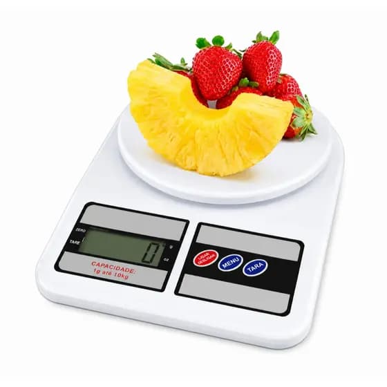Balança de Cozinha 10kg Precisão C/ Função Tara Marmita Fitness