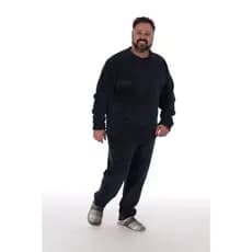 Pijama De Inverno Masculino Adulto Manga Longa e Calça Plus Size Frio Victory