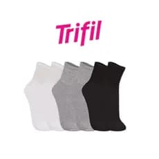 Kit Com 6 Pares Meia Unissex Trifil Algodao Cano Medio Original
