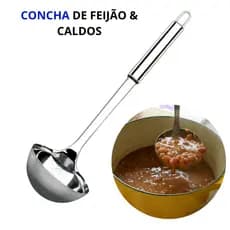 Kit 4, 6 ou 10 Concha De Aço Inox Anatômica Para Feijão Caldos Sopa