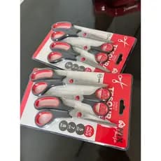 Kit 3 Tesouras Em Aço Inox Corte Costura Artesanato Domestico e profissional 5" 7" 8"