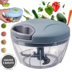 Processador De Alimentos Triturador Manual 500 ml Com 3 Lamina  para cortar, triturar e picar