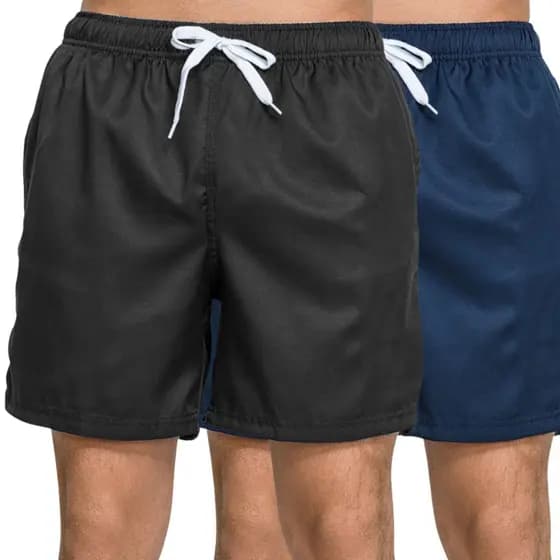 2 Bermudas Lisas Com Amarração Shorts Academia Treino Praia