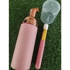 Kit higienização pump espumador rosa + pincel de limpeza.