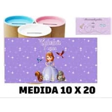 Adesivos Personalizados para Cofrinhos Princesa Sofia lembrancinhas Personalizadas para festas aniversários.