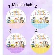 Adesivos 5x5 Baby looney tones/ adesivos para lembrancinhas/ adesivos redondos.