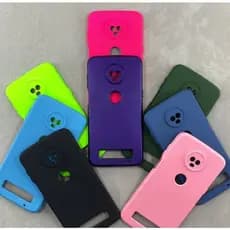 KIT - Capa Capinha Case + Película Moto Motorola Z3 PLAY Silicone Aveludada Protege Câmera Colorida Capinha Anti Impacto