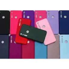 Kit - Capa Capinha Case + Película Moto Motorola One Macro Silicone Aveludado Protetora Colorido