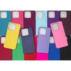 Kit - Capa Capinha Case  Película de Vidro e Película de Cerâmica Realme C61 / C63 Silicone Aveludado Protetora Colorido