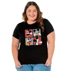 Camiseta Feminina Plus Size Oversized Personalizada Gola Redonda 100% Algodão Promoção Envio Já