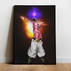 Quadro placa decorativa Dragon Ball Majin Boo colorido 20x30 Alta Qualidade 4k