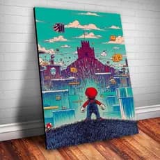 Quadro placa decorativa  Mundo Mario 20x30 Alta Qualidade 4k